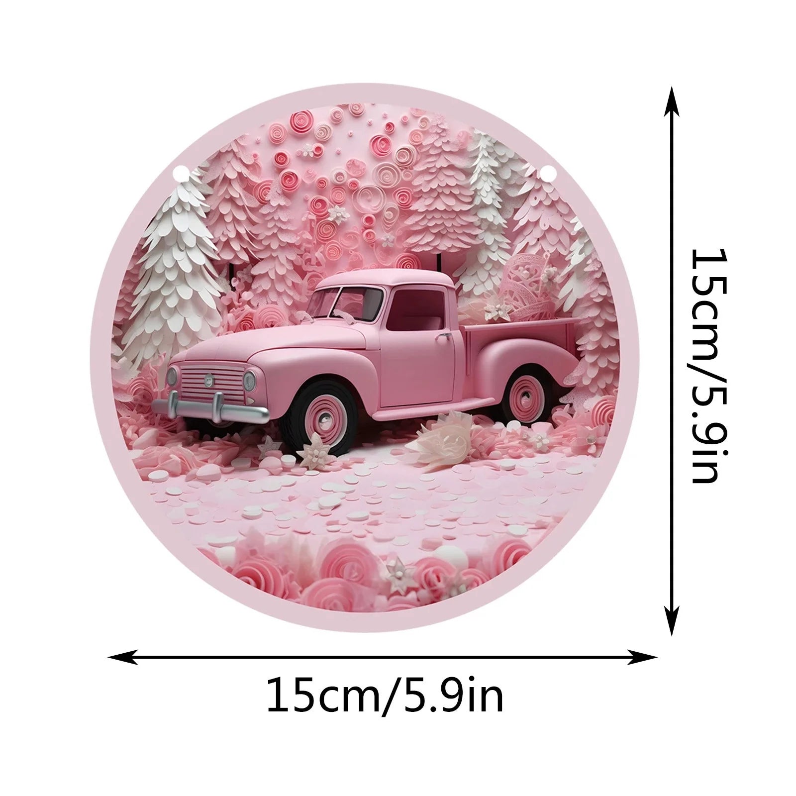 2D Flat Printing Valentine Day Decorations Romantic Style Angel Pink Theme Transparent Acrylic Valentine Pendant Home Decorations