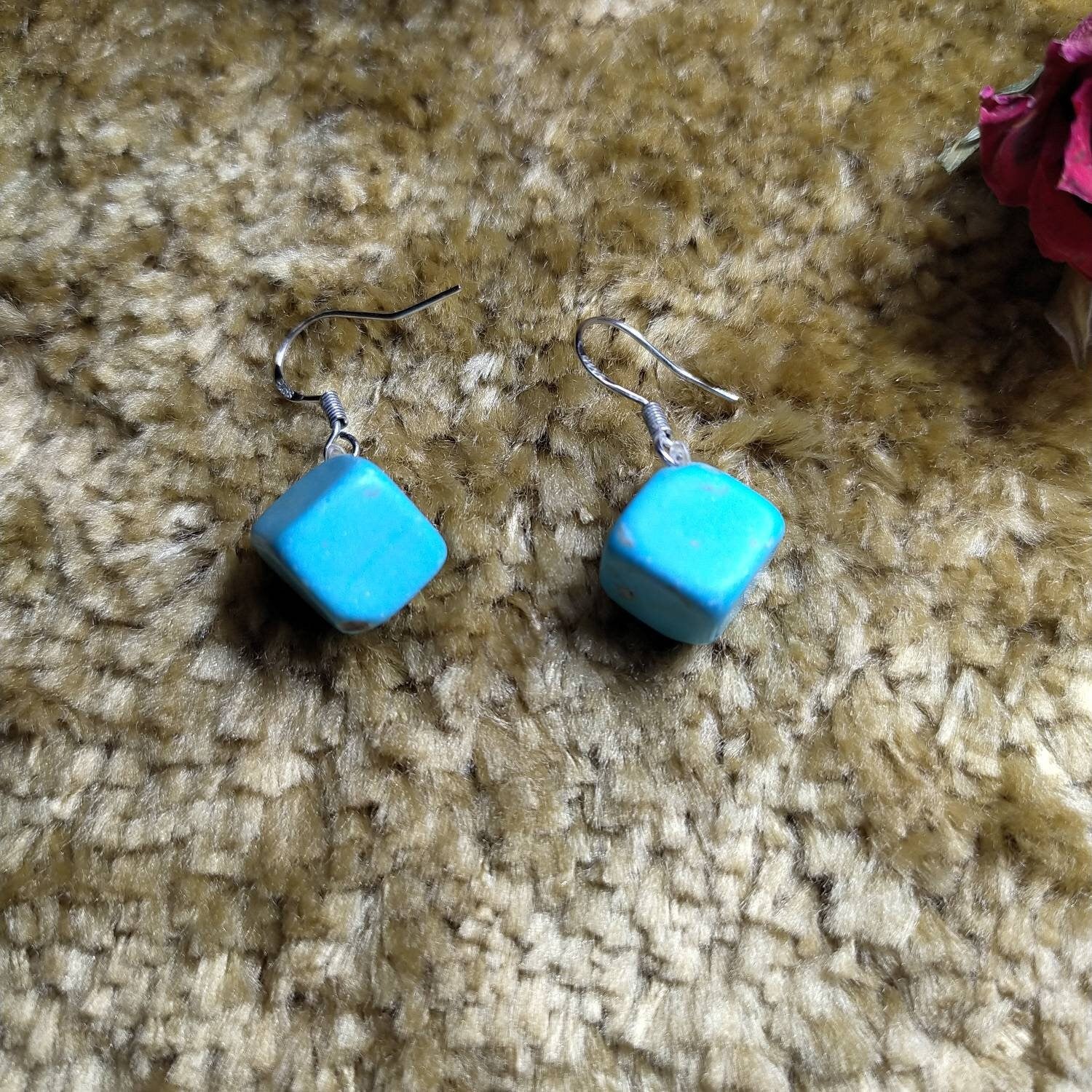 Turquoise and Sterling Silver 925, Beautiful Earrings Handmade with Love, an Exclusive Product, Valentine Day Gift Idea.