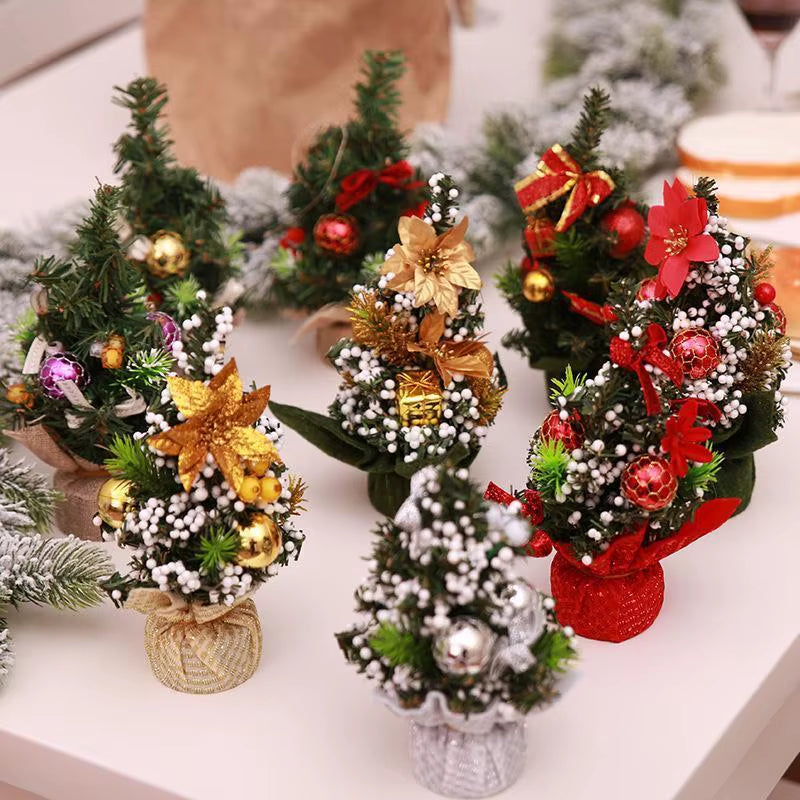 20Cm Mini Christmas Tree Christmas Desktop Decoration Christmas Tree Decoration Home Christmas Party Decoration Christmas Tree
