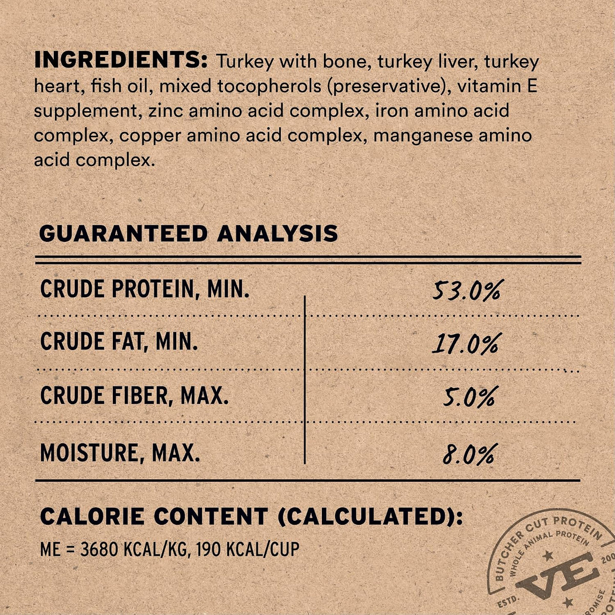 Vital Essentials Freeze Dried Dog Food, Turkey Crunchy Mini Nibs, 14 oz Bag