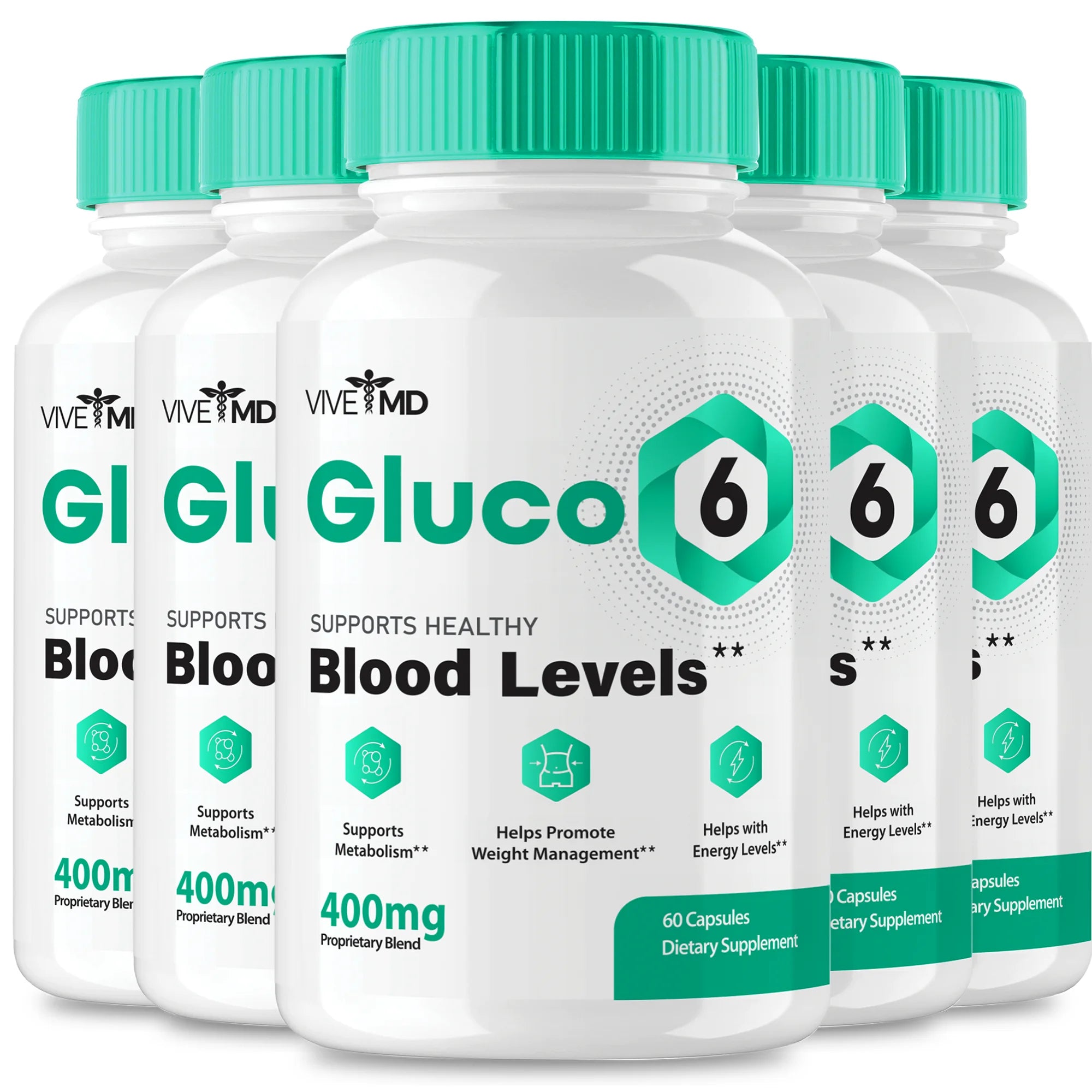 Gluco 6 Blood Balance Supplement Optimal Blood Balance Capsules Dietary Supplement Gluco6 Blood Balance Supplement (5 Pack)