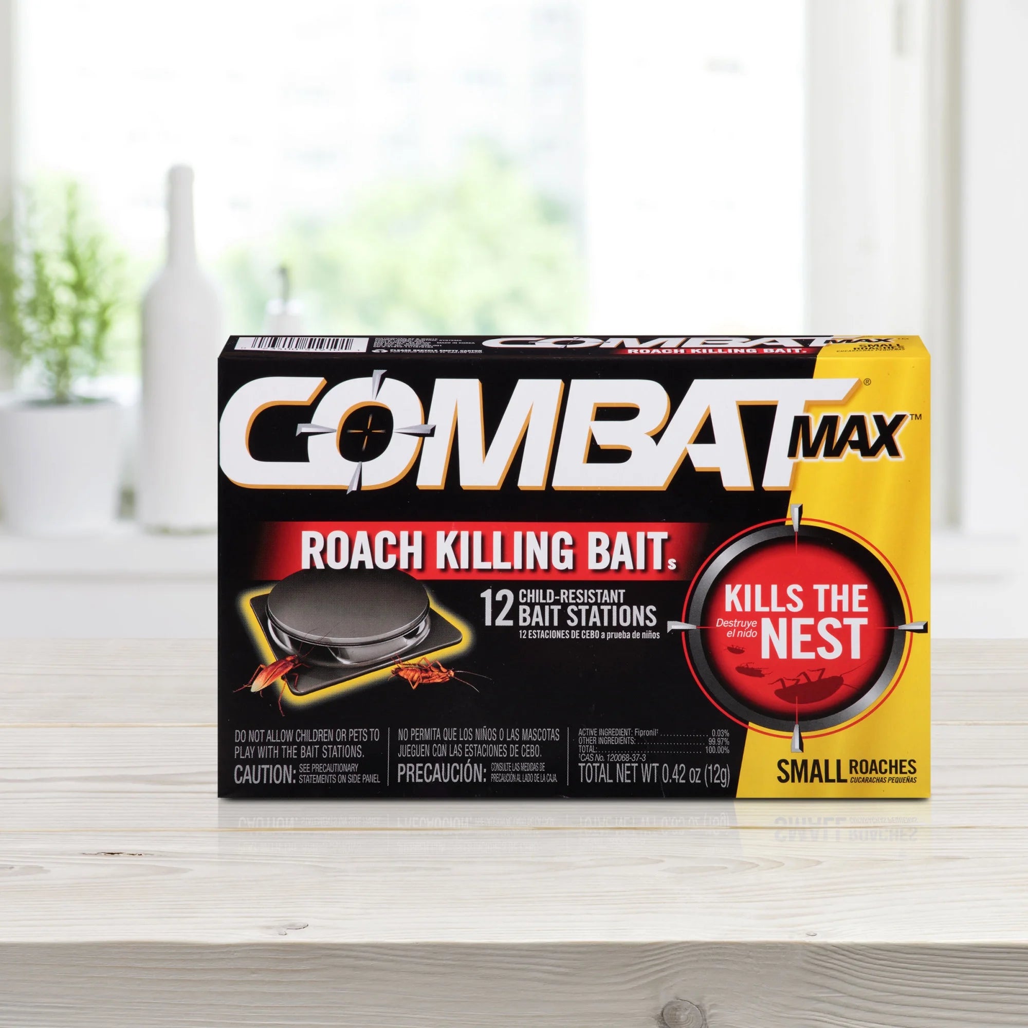 Max Defense System Brand, Small Roach Killing Bait 12 Count and Roach Killing Gel 1 Count