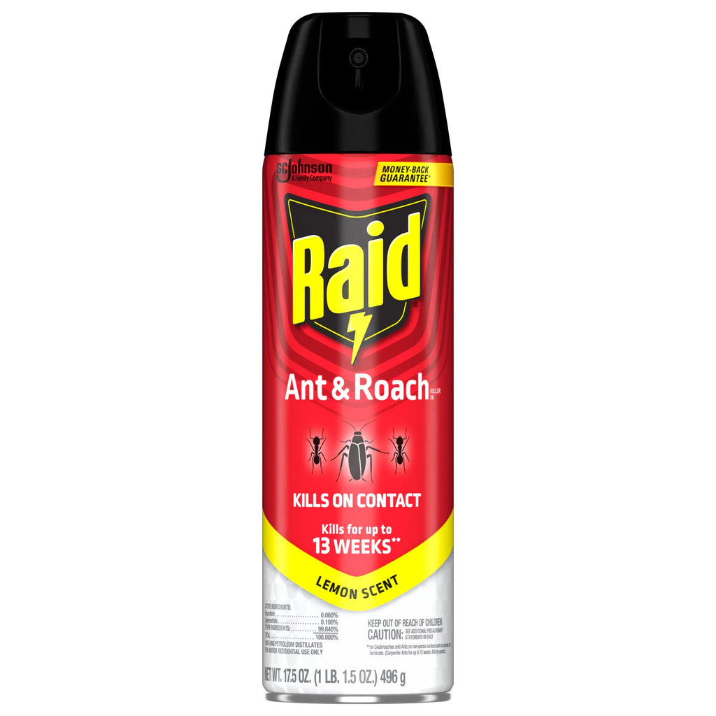 (3 Pack)  Ant and Roach Insect Killer Aerosol Insecticide, Lemon Scent, 17.5Oz