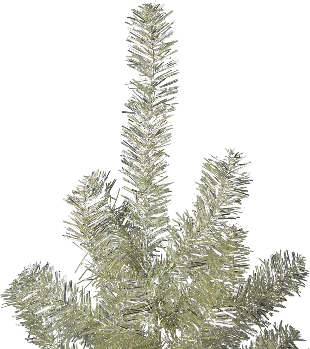 4.5' Metallic Sheer Champagne Artificial Tinsel Christmas Tree - Unlit