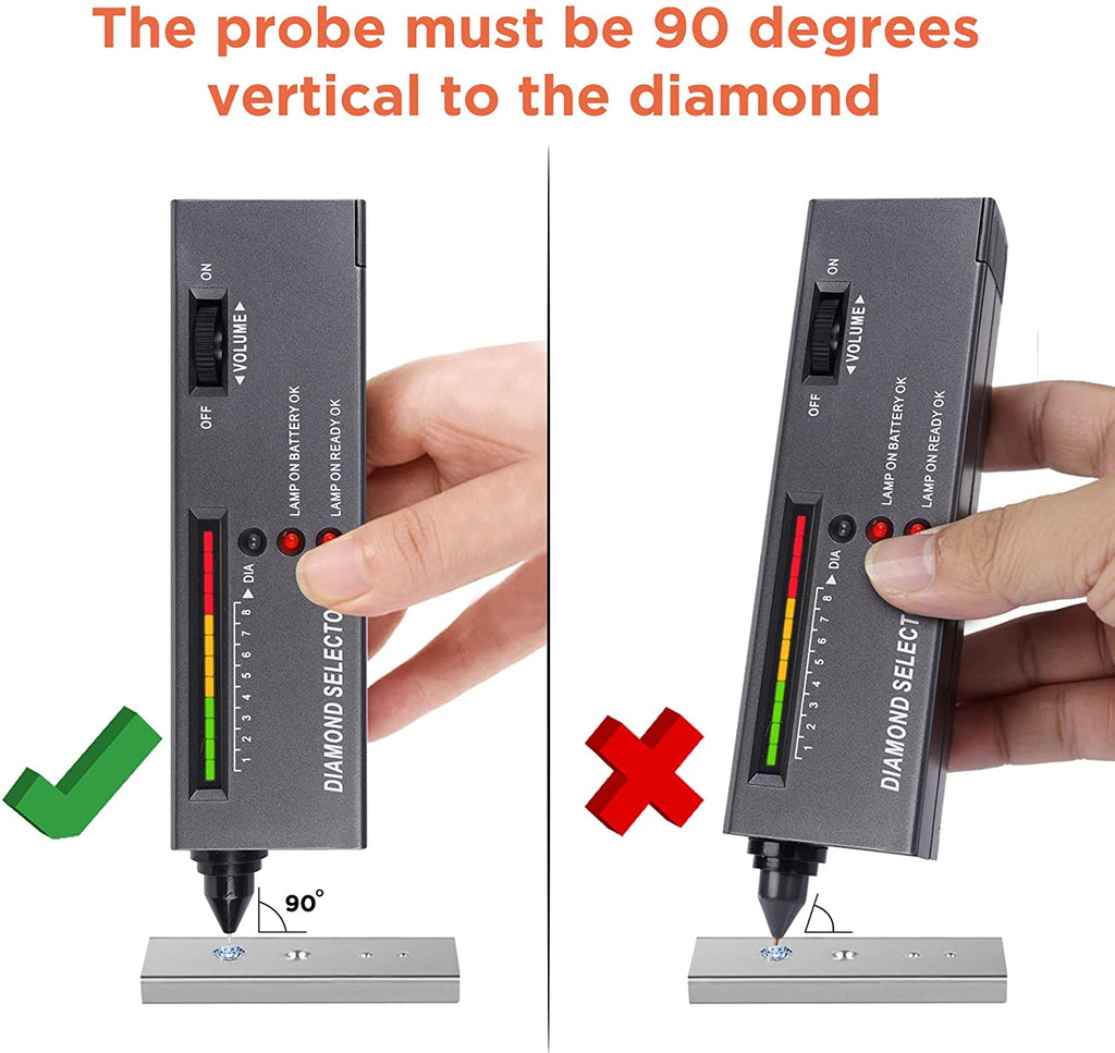 Professional Diamond Tester, Gem Tester Pen Portable Electronic Diamond Tool for Jewelry Jade Ruby Stone