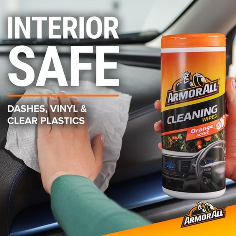 Armor All 25 Count Orange Surface Cleaning Wipes for Automotive Care