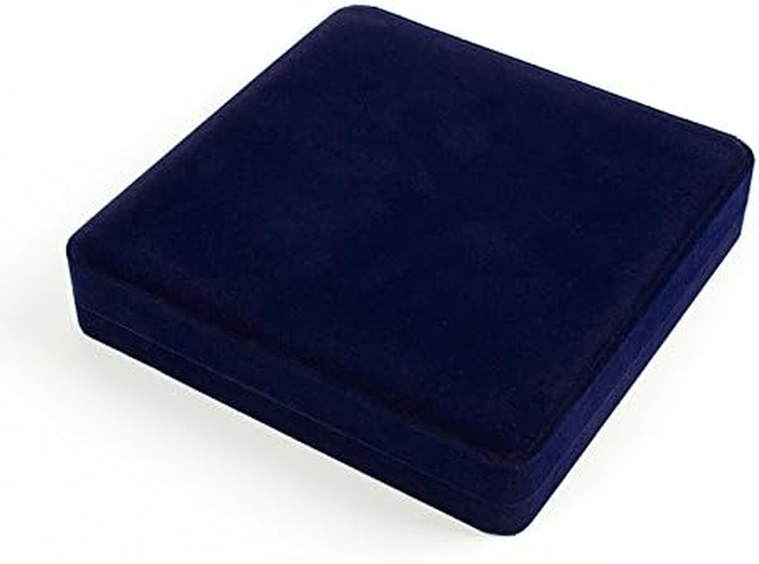 Jewelry Set Velvet Box Necklace Earring Ring Necklace Bracelet Gift Display Case Wedding Jewelry Storage Holder (Royal Blue)