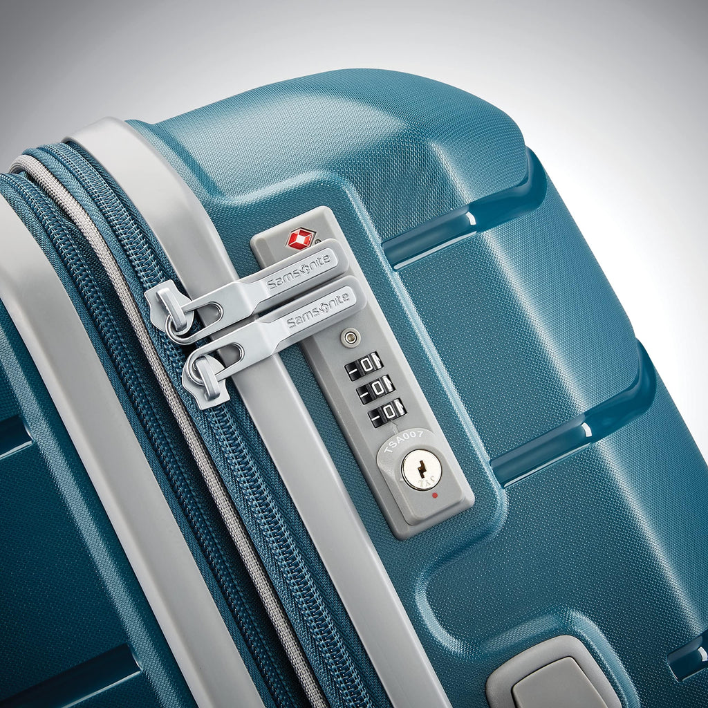 Samsonite Freeform 2-Piece Luggage Set - Carry-On & Large Checked Luggage with Dual Spinner Wheels - Durable Polypropylene Hardshell - TSA Lock, Airline-Approved - Expandable Hard Shell - Navy