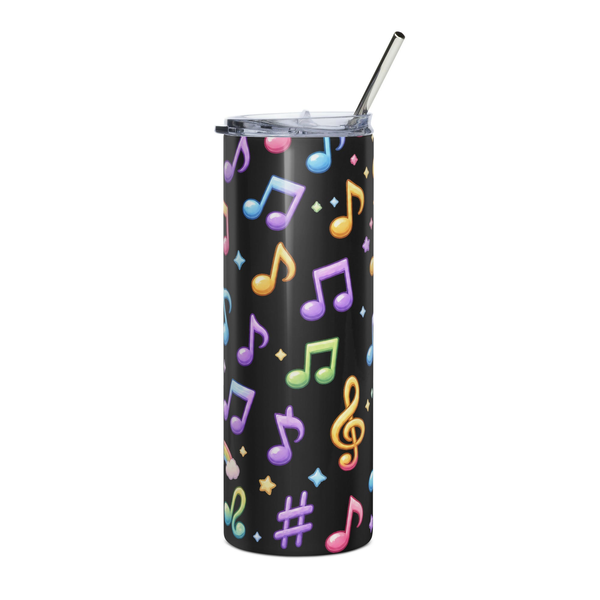 Music Notes Stainless Steel Water Bottle