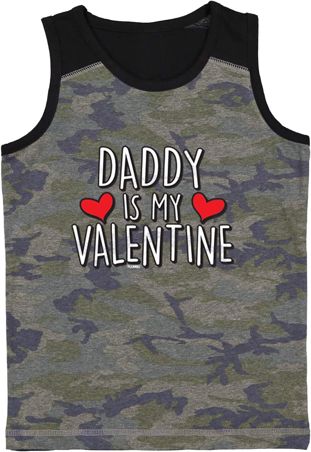 Daddy Is My Valentine - Cute Cupid Youth Contrast Back Tank Top