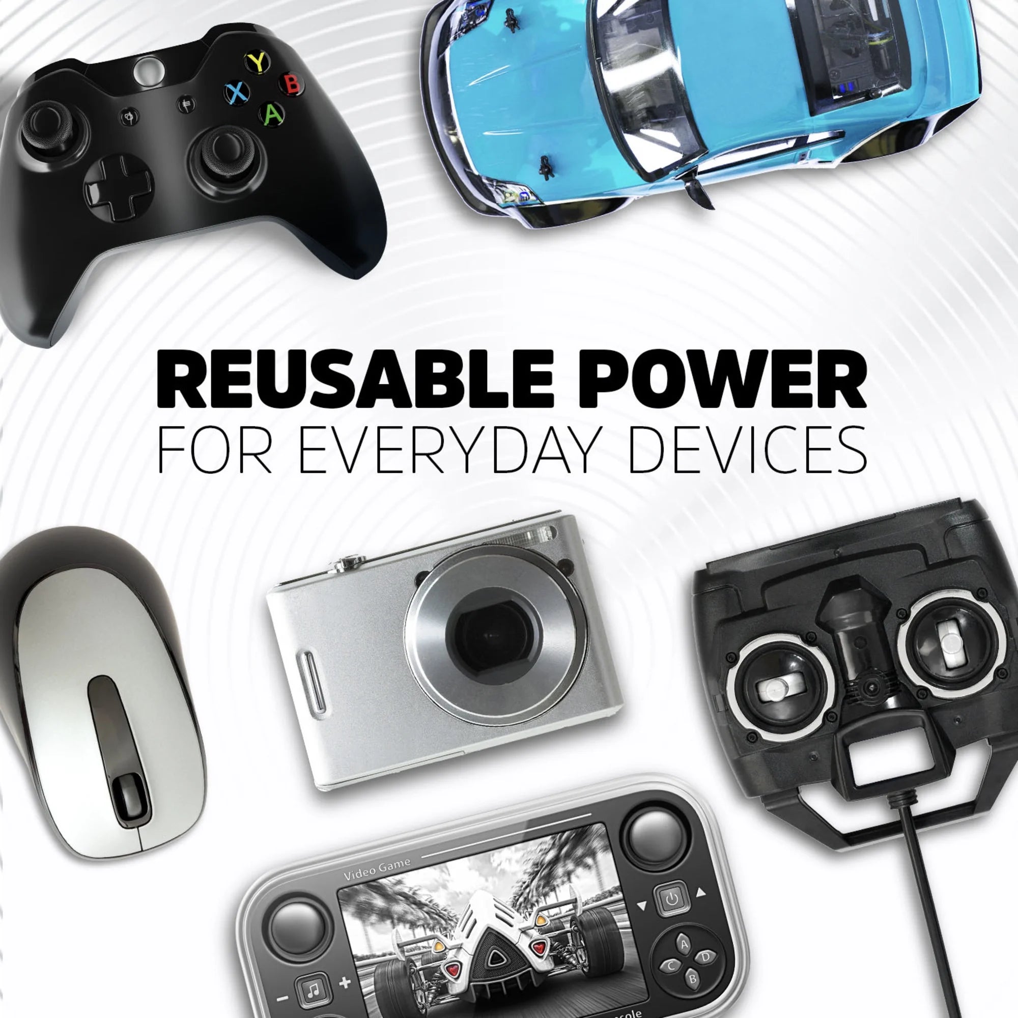 Rechargeable D Batteries (2 Pack), D Cell Batteries