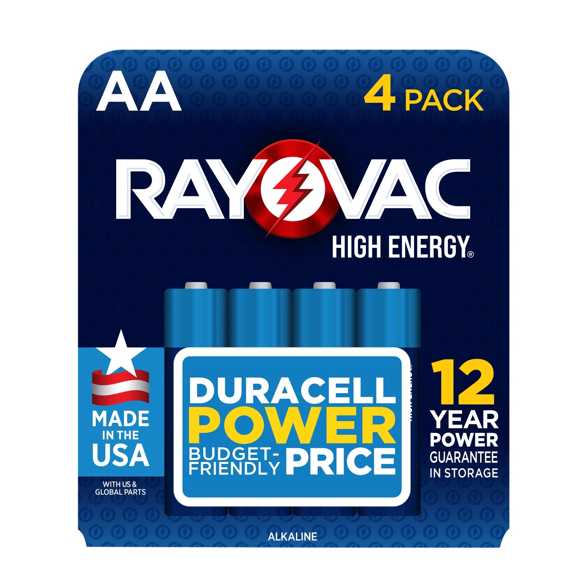 High Energy AA Batteries (4 Pack), Double a Batteries