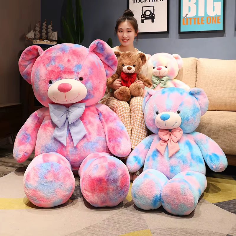High Quality Giant American Bear Plush Doll Soft Animal Colorful Bear Stuffed Toys Kids Valentine Lover Birthday Gift