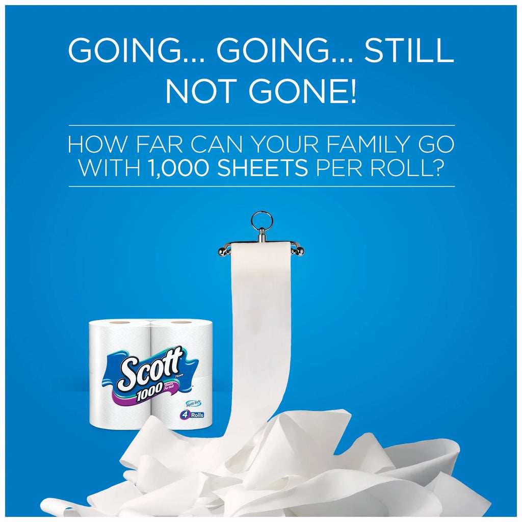Premium Toilet Paper - 20 Rolls, 1,000 Sheets per Roll (Total of 20,000 Sheets)