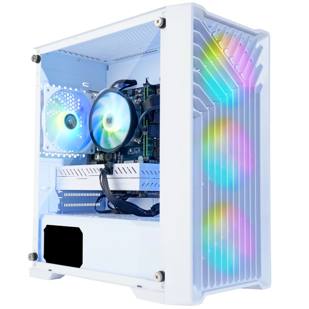 Eclipse ATX Gaming Desktop, Intel Core I7-4790, 16GB RAM, 1TB SSD + 1TB HDD, White