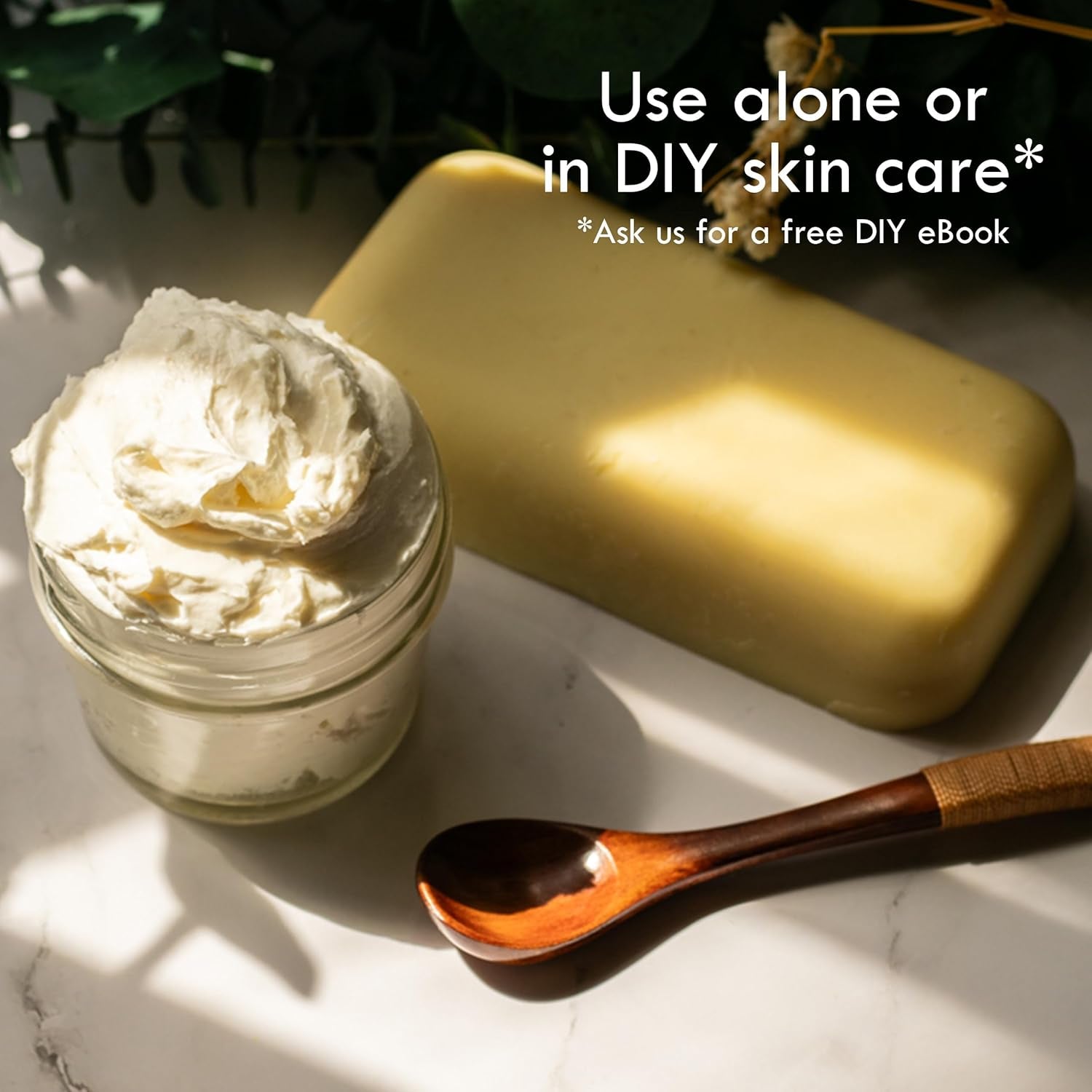 100% Pure Unrefined African Shea Butter - Premium Moisturizer for Hair and Body | Ideal for Extremely Dry Skin, DIY Lip Balm, Body Butter, Lotion, and Soap - 1Lb Bar
