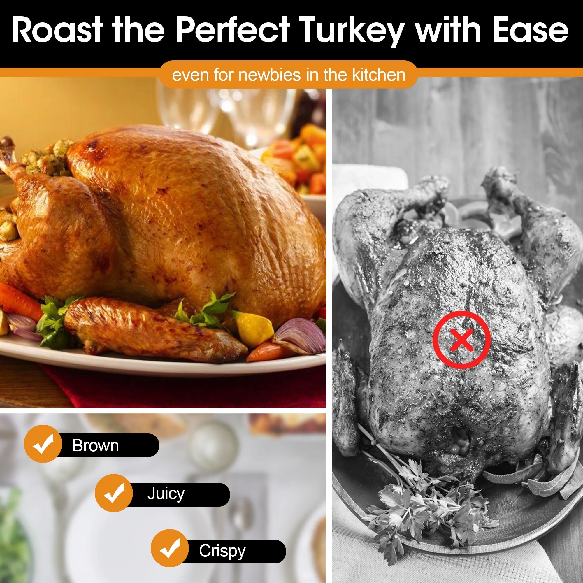 18 Quart Roasting Oven with Self-Basting Lid Removable Pan, 150 to 450F Temperature Control Cool-Touch Handles,Silver