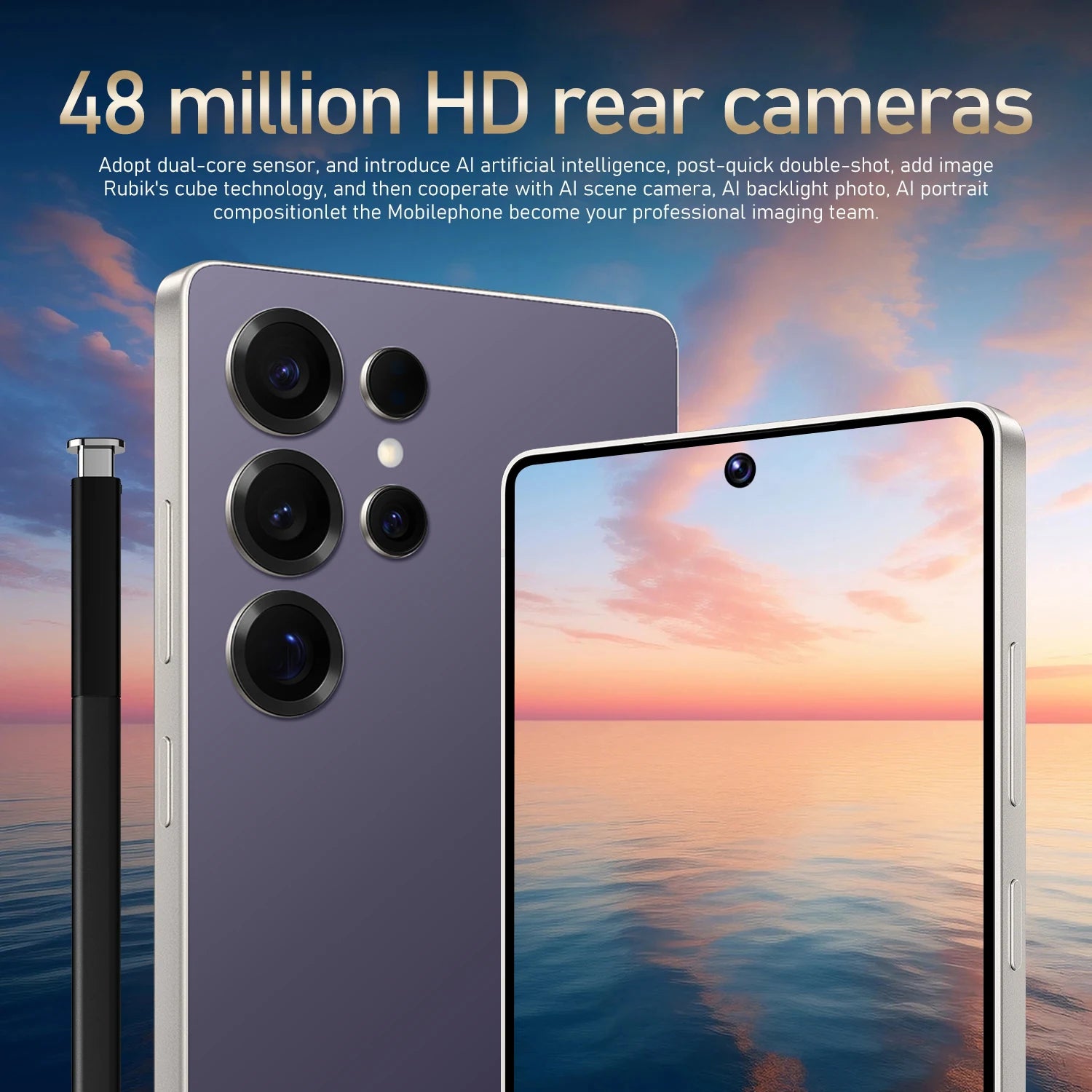 S25 Pro Smartphone 5G Cellphones Android 12,6.8 Inch Screen,12+512Gb,24+48Mp Mobile Phone 5800Mah Google Play Store,Phone