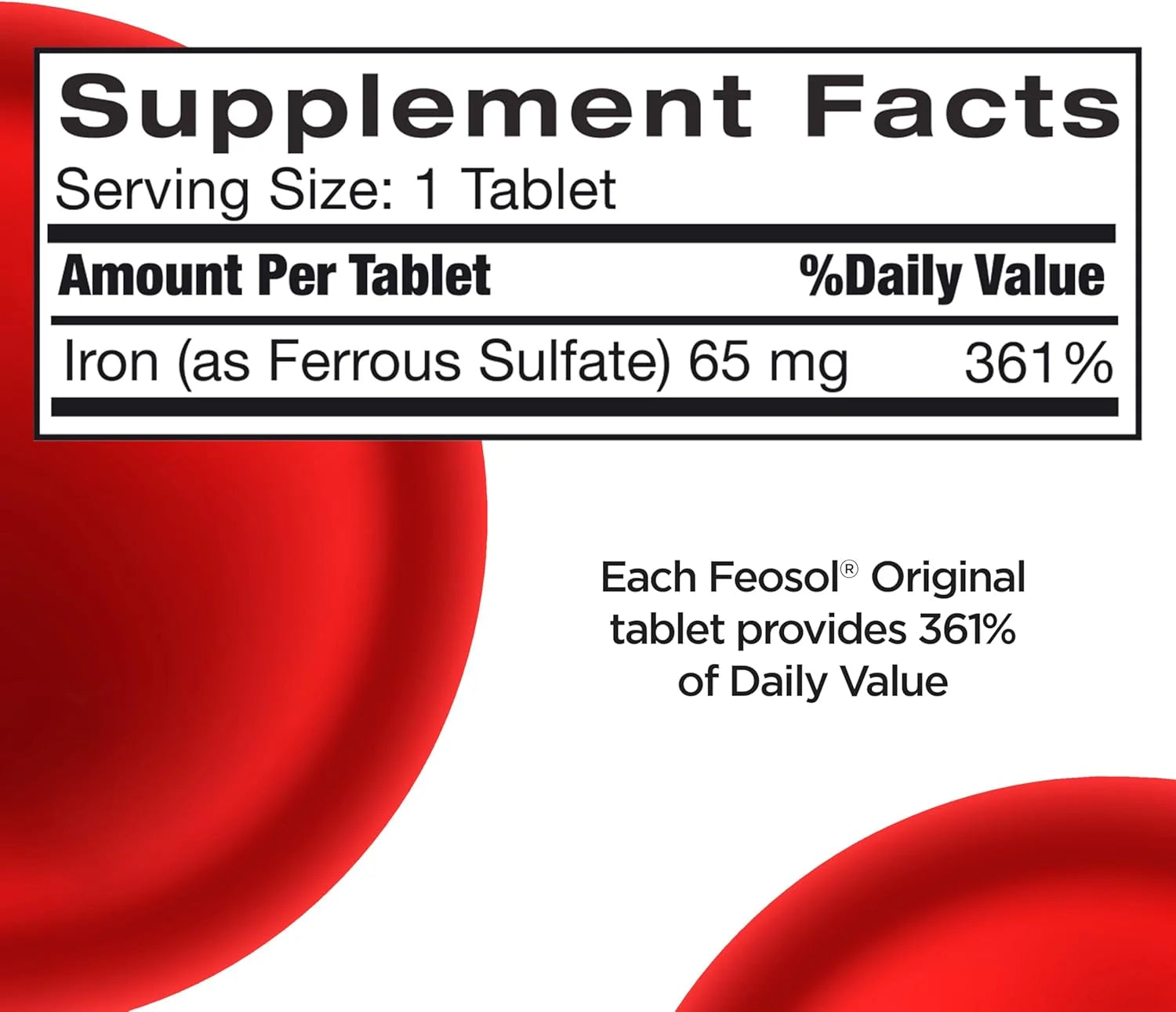 Original Iron Supplement, 325Mg Ferrous Sulfate, 120 Count