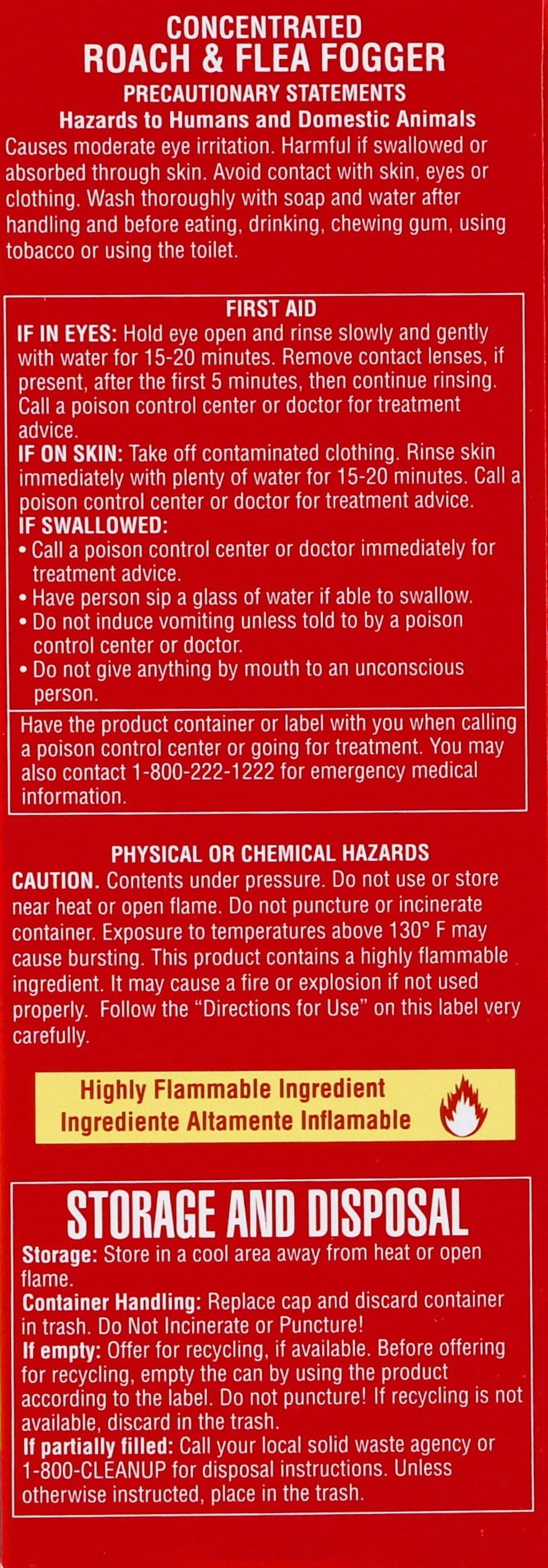 (2 Pack)  Roach & Flea Fogger, 3 Count, 2.7 Oz Cans