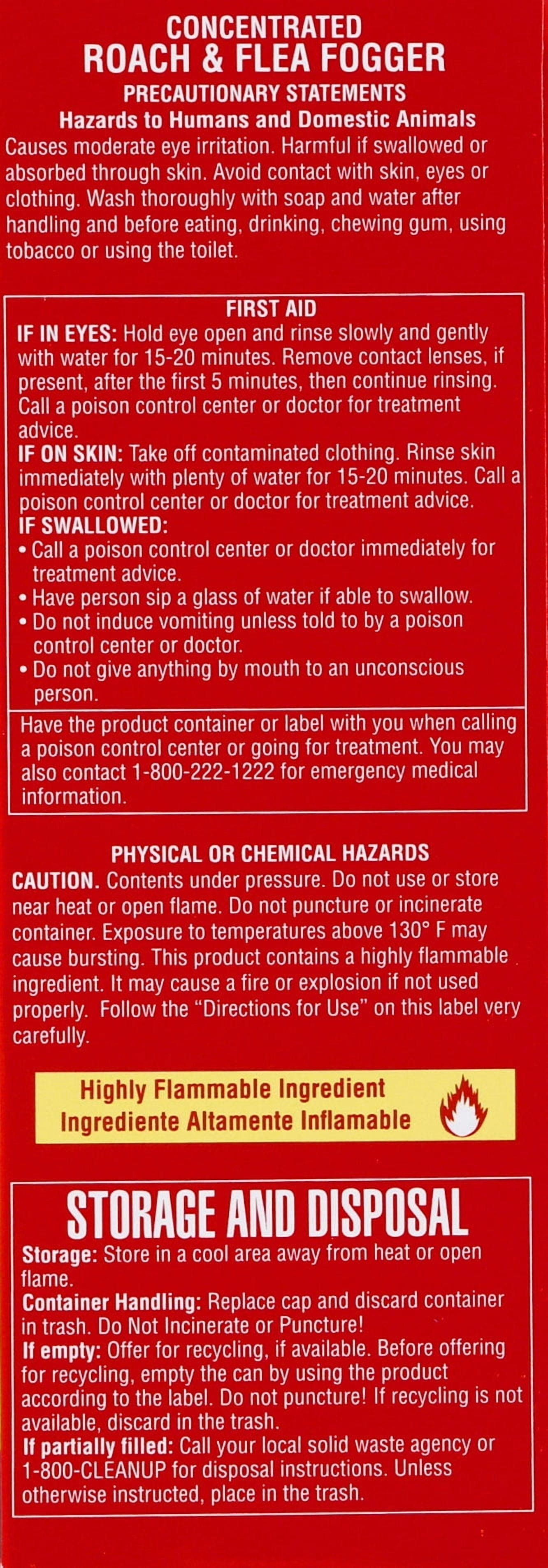 (2 Pack)  Roach & Flea Fogger, 3 Count, 2.7 Oz Cans