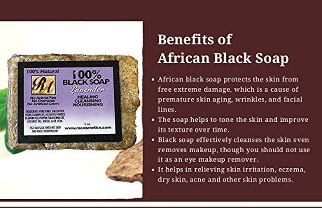 Natural Black Soap with Lavender - 5 oz