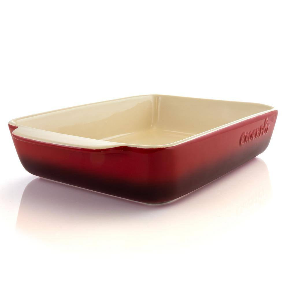 Artisan 4 Qt. Red Stoneware Bake Pan