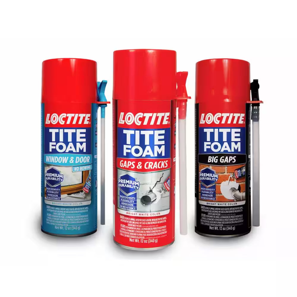TITE FOAM Big Gaps Spray Foam, Bright White, 12 Oz. Can, Insulating Spray Foam Sealant