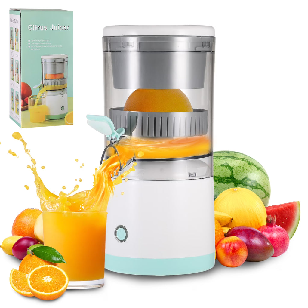Portable Electric Juicer, 45 Watts USB Rechargeable Electric Citrus Juicer Machines for Orange, Lemon, Grapefruit