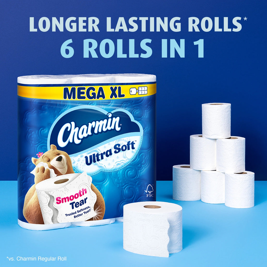 Ultra Soft Toilet Paper 24 Mega XL Rolls, 336 Sheets per Roll