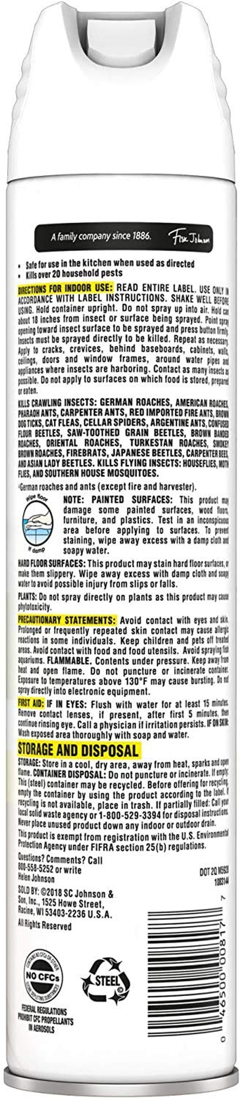 Ant and Roach Killer Aerosol Spray with Essential Oils (11 Ounce (Pack of 2))