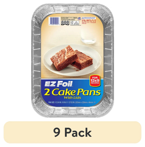(9 Pack)  Cake Pans with Lids, 13 X 9 Inch, 2 Count