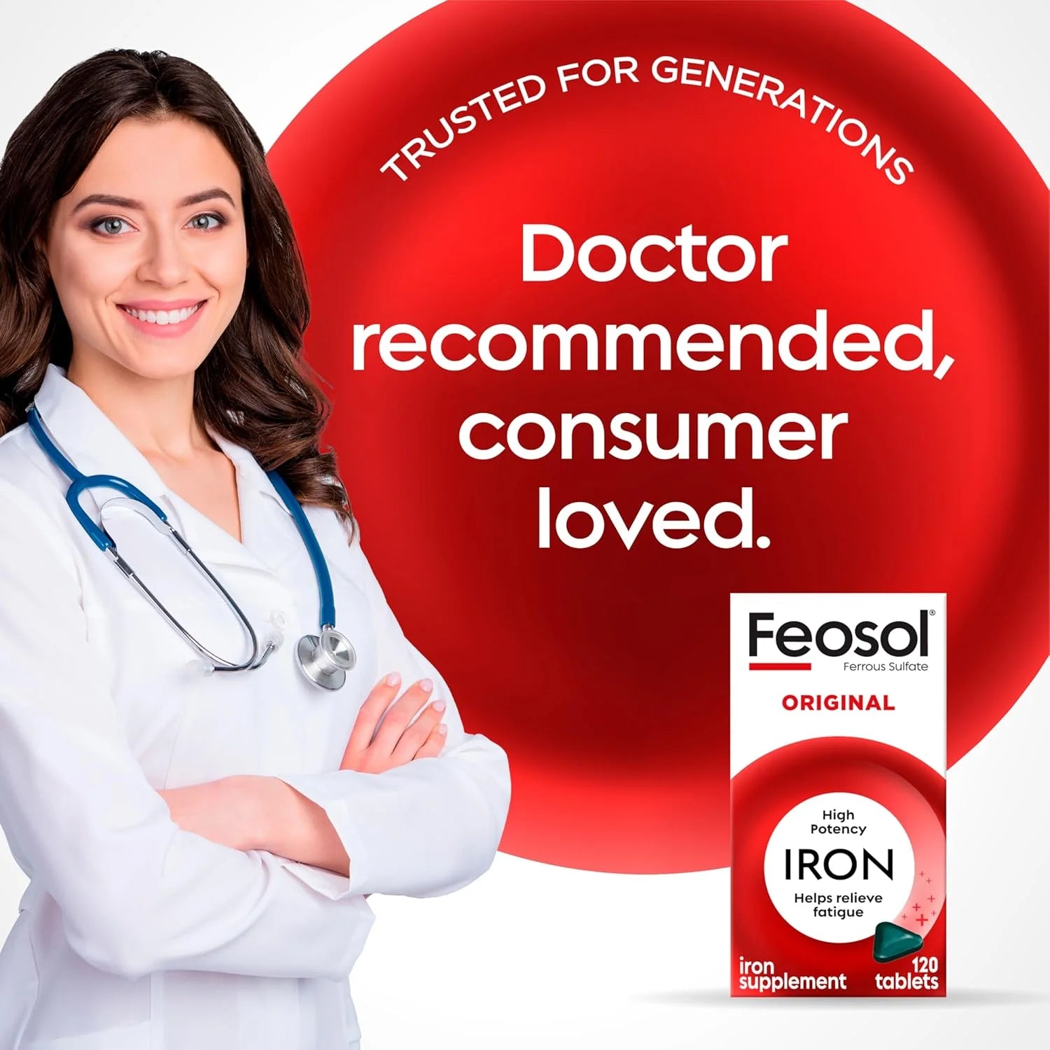 Original Iron Supplement, 325Mg Ferrous Sulfate, 120 Count