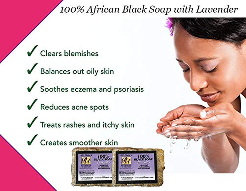 Natural Black Soap with Lavender - 5 oz
