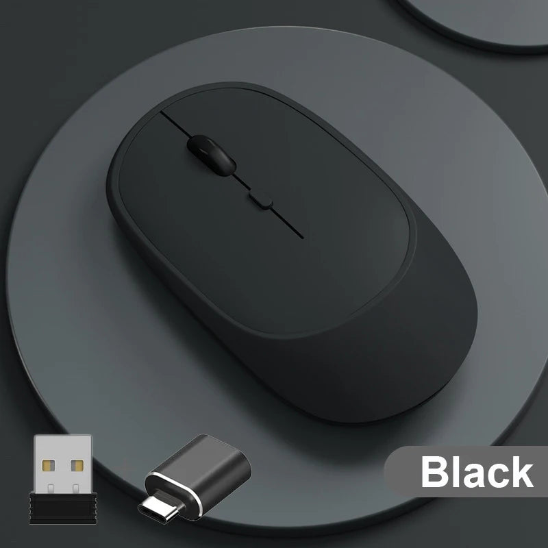 Wireless Mouse Rechargeable Mouse Gamer Dual Modes Bluetooth-Compatible 2.4G USB Mice for Laptop Pad Tablet PC Macbook Mause