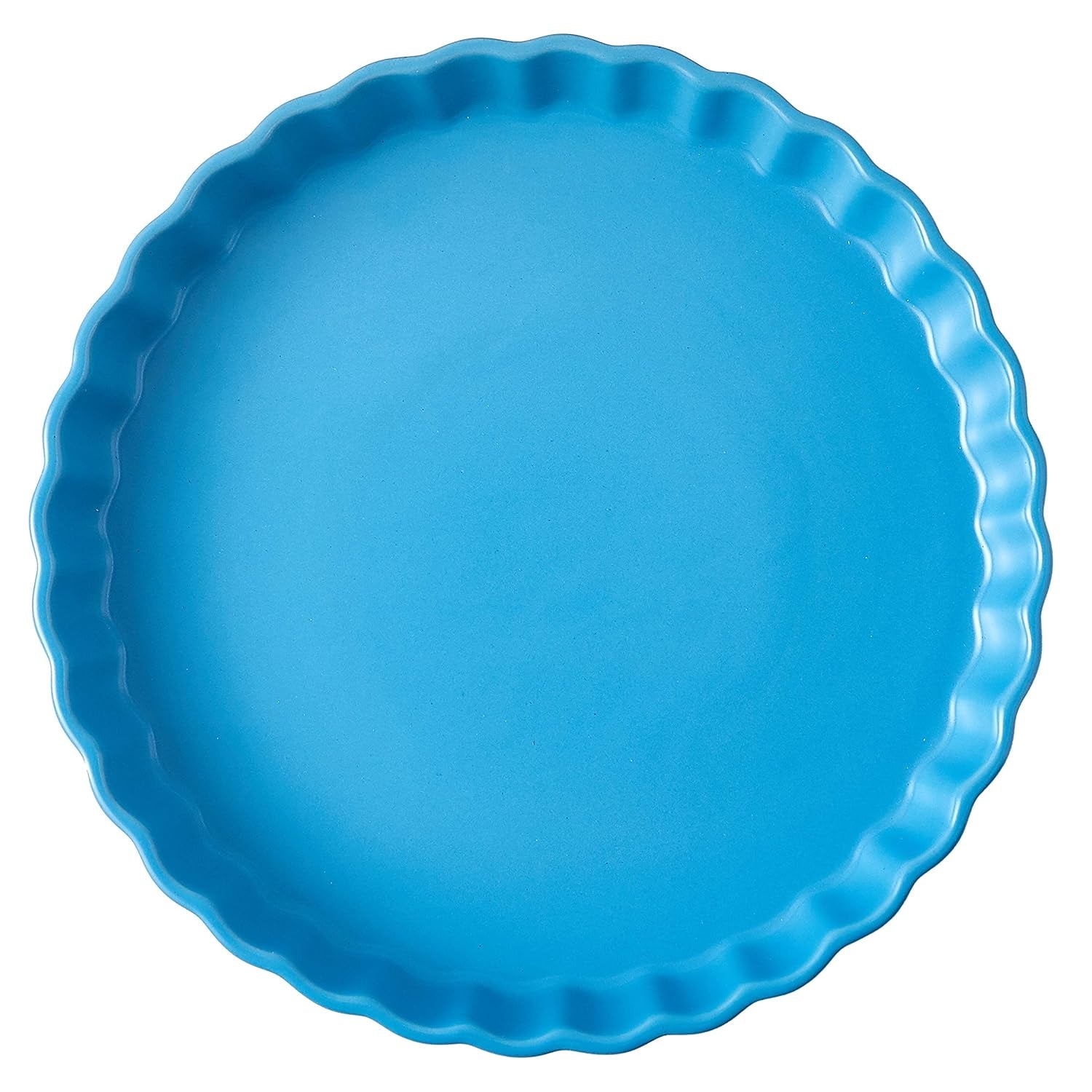 Ceramic Pie Pans Set of 4, Baking Dishes/Quiche Dish/Apple Pie/Tart. Oven Safe Nonstick Porcelain round Baking Plate/Pot/Tart Pan. 10"/ Blue