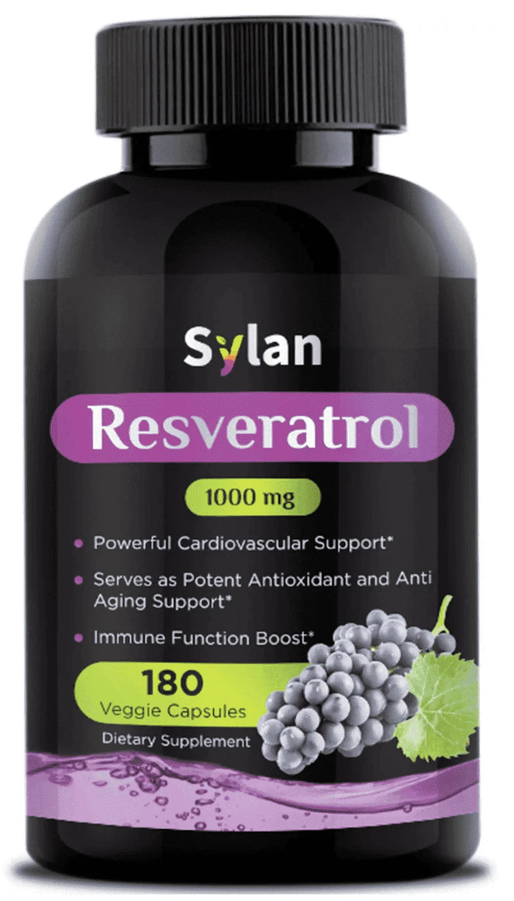 Trans Resveratrol Supplement 1000Mg Polyphenols Supplement 180 Capsules Veggie Non-Gmo Made in USA