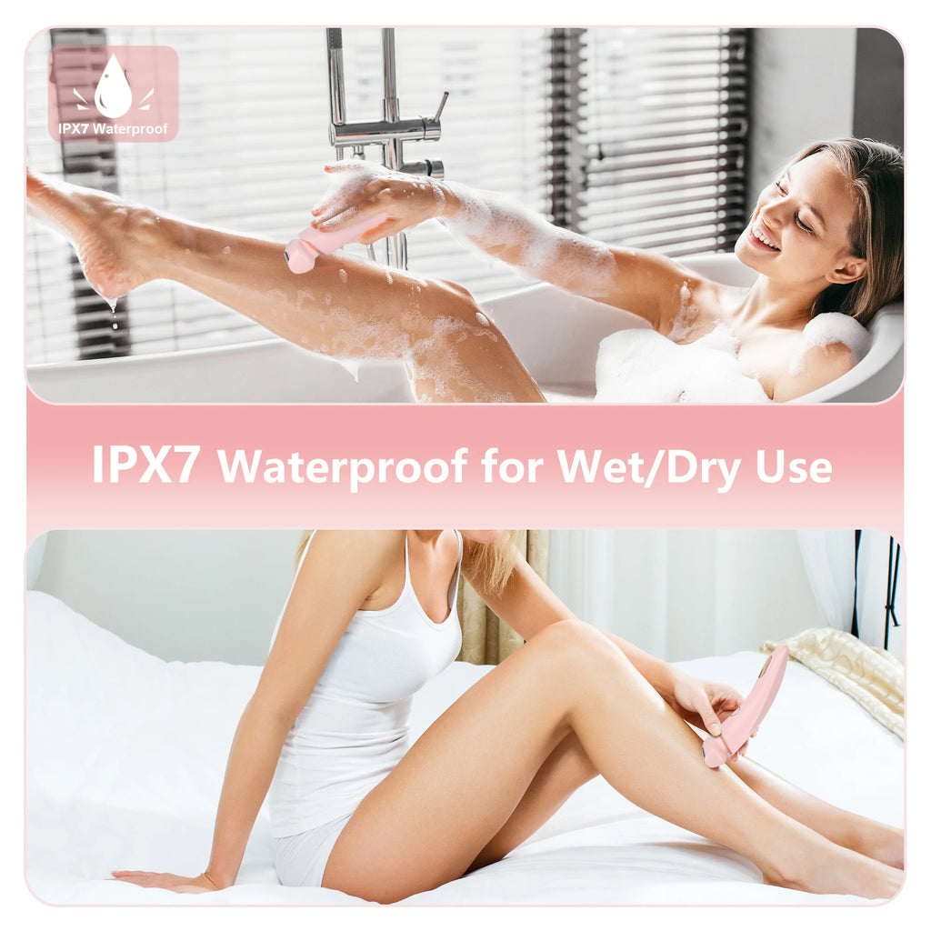 Woman Electric Razor, Rechargeable Cordless Shaver for Woman Face Leg Bikini, Wet Dry Use