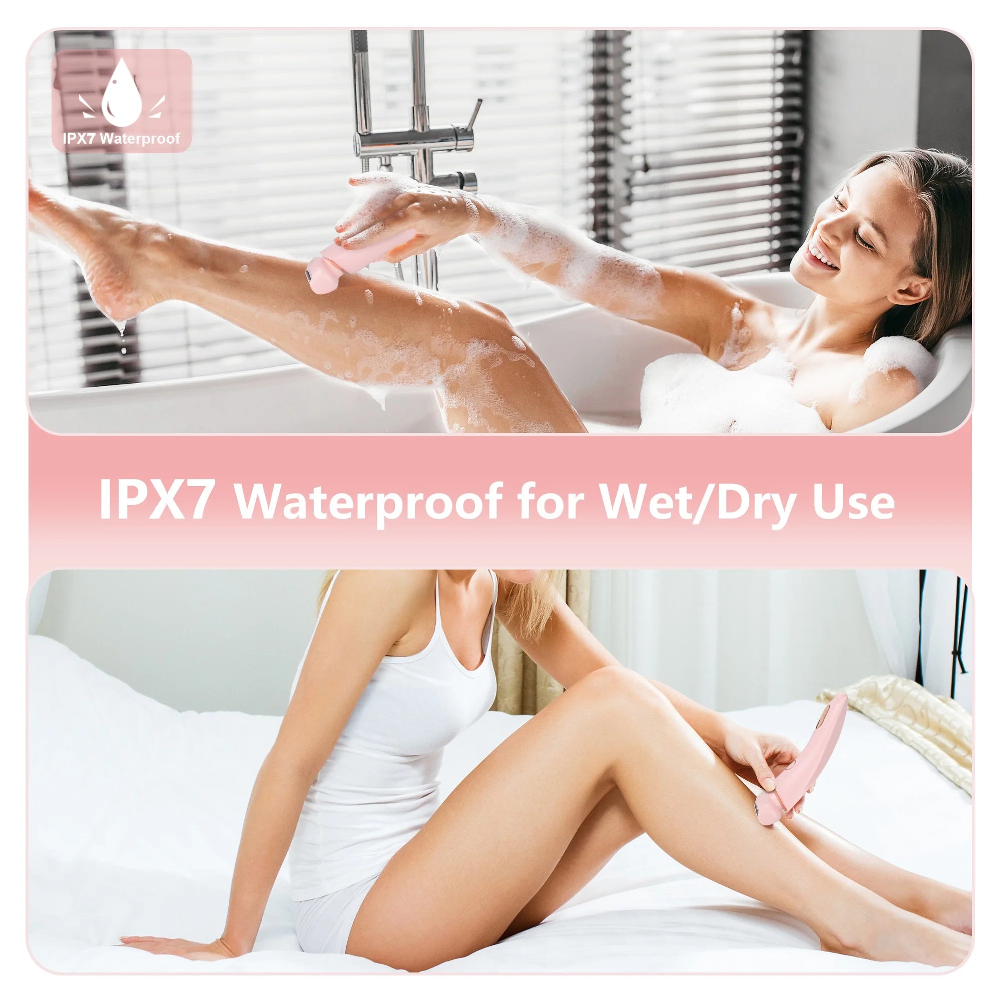 Woman Electric Razor, Rechargeable Cordless Shaver for Woman Face Leg Bikini, Wet Dry Use