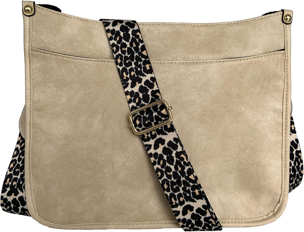 Women'S Leopard Guitar Strap Crossbody Purse Shoulder Bucket Cross-Body Purse