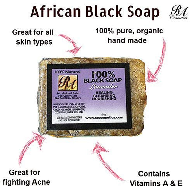 Natural Black Soap with Lavender - 5 oz