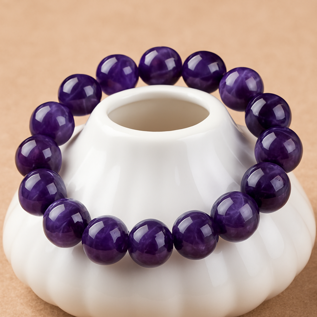 Handmade Beads Bracelet –Dark Purple