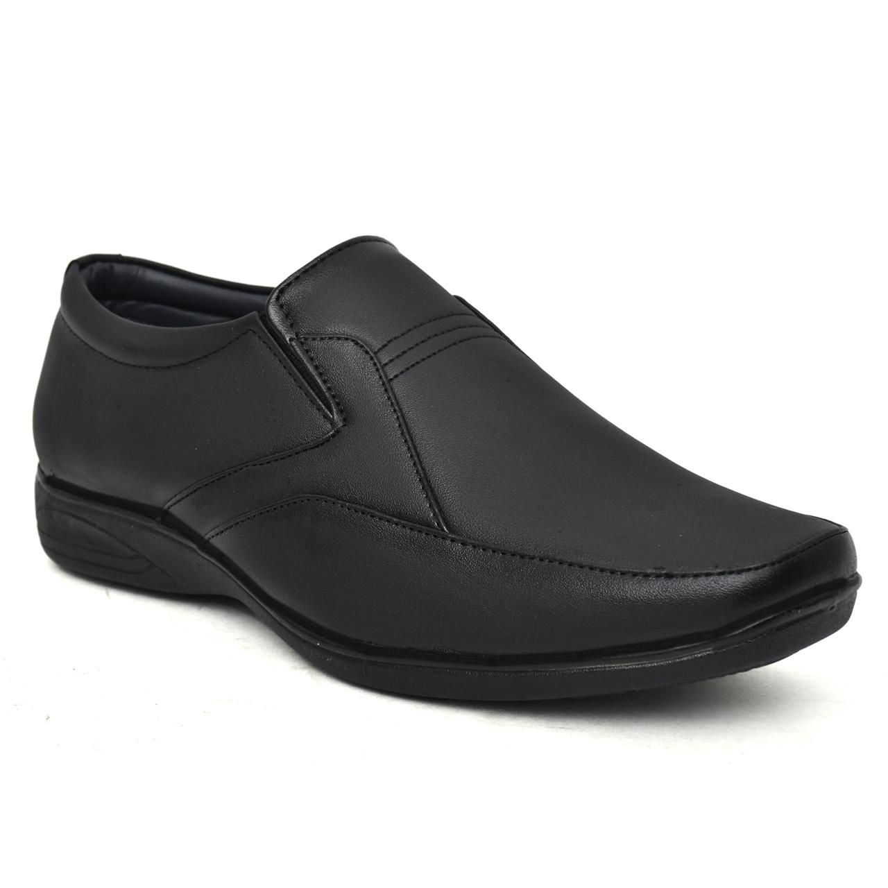 Sleek Black Slip-On Formal Shoes  (Size-7 UK)