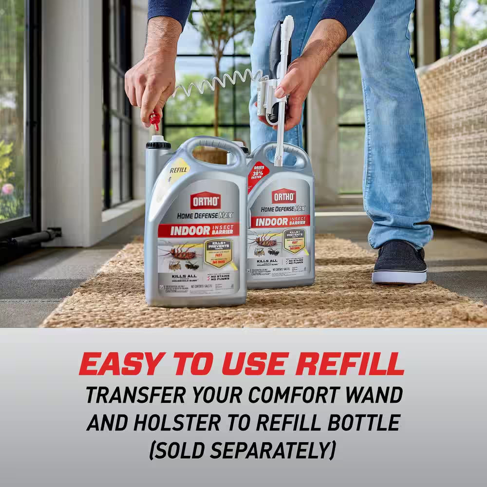 Home Defense Max Indoor Insect Barrier 1 Gal. Ready-To-Use Spray Roach, Spider and Ant Insect Killer Refill