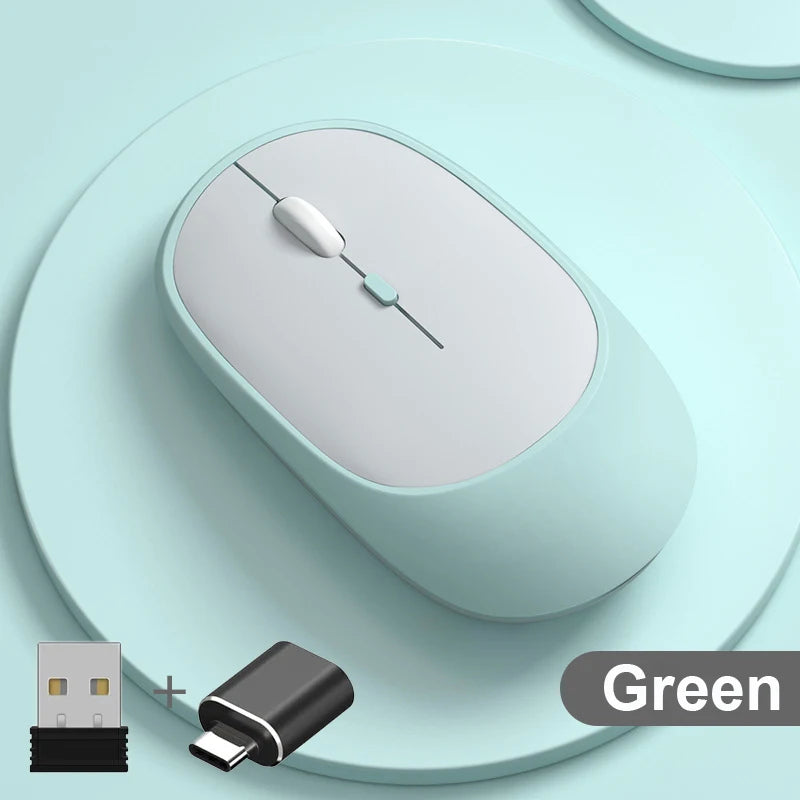 Wireless Mouse Rechargeable Mouse Gamer Dual Modes Bluetooth-Compatible 2.4G USB Mice for Laptop Pad Tablet PC Macbook Mause