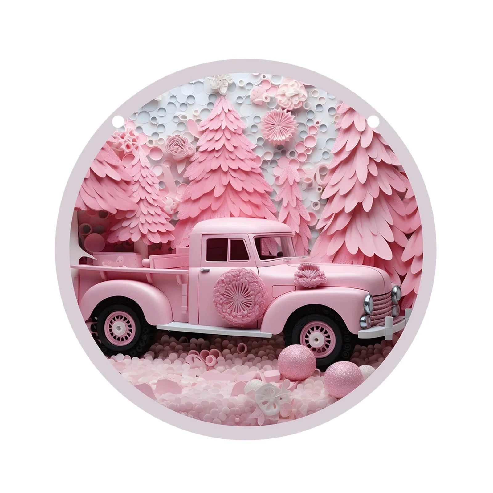 2D Flat Printing Valentine Day Decorations Romantic Style Angel Pink Theme Transparent Acrylic Valentine Pendant Home Decorations