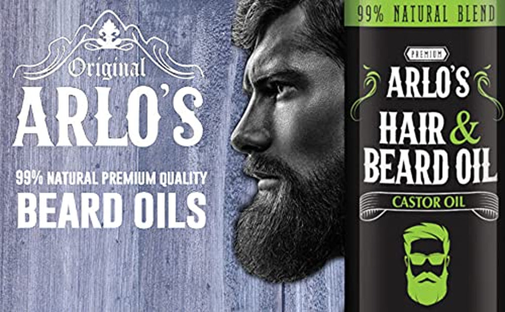Hair and Beard Oil with Castor Oil 8 Oz. - Hair Oil, Mustache Oil and Beard Oil Growth