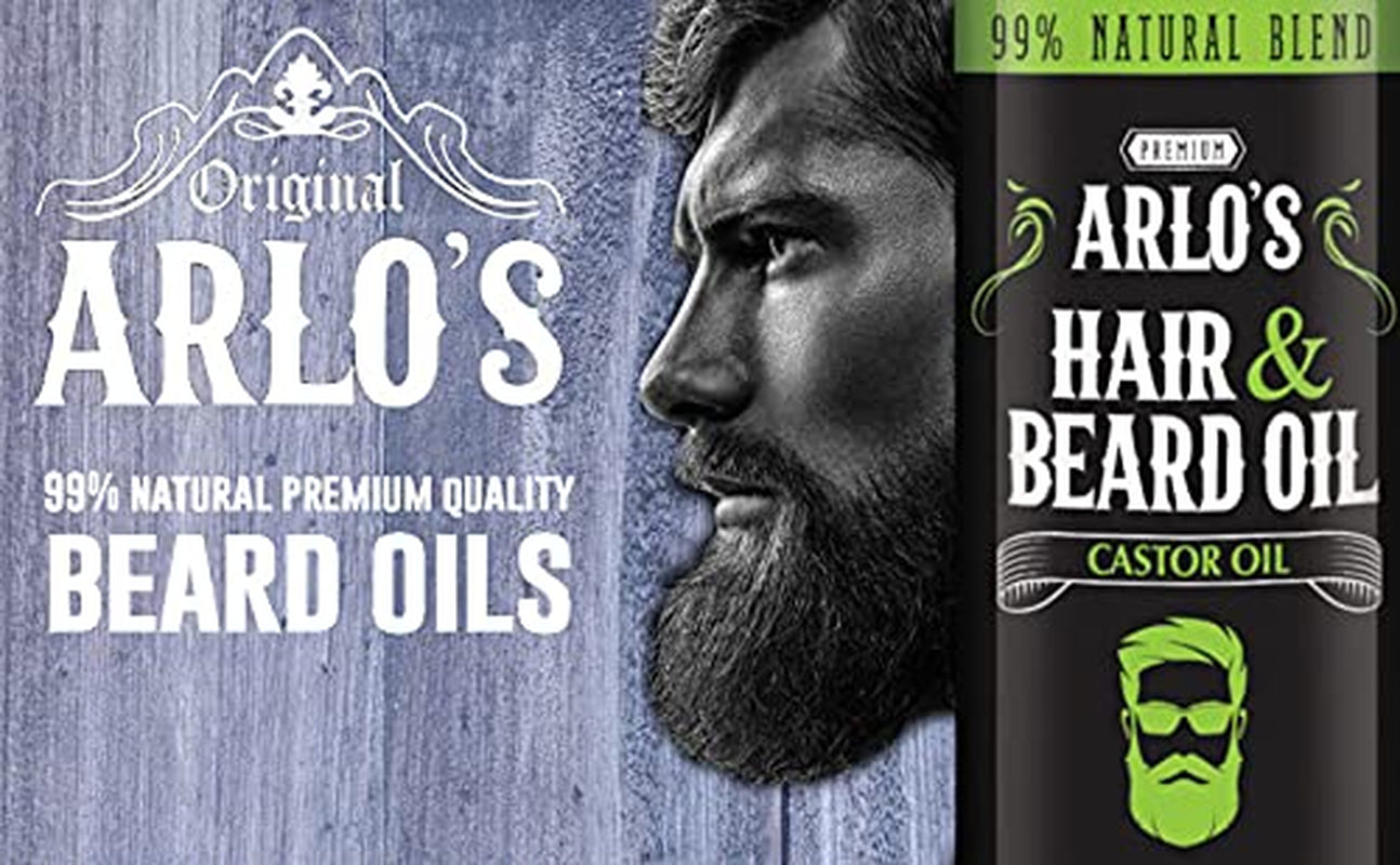 Hair and Beard Oil with Castor Oil 8 Oz. - Hair Oil, Mustache Oil and Beard Oil Growth