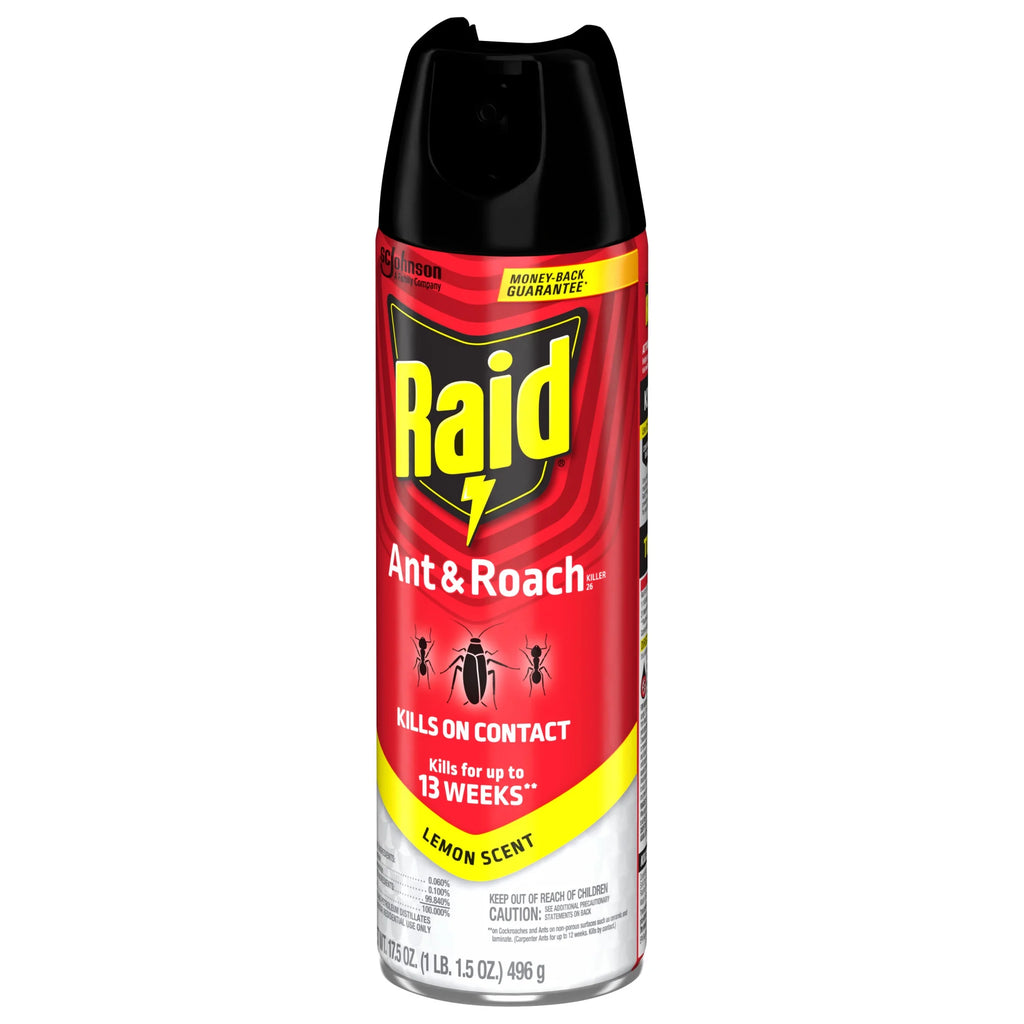 Ant and Roach Insect Killer Aerosol Insecticide, Lemon Scent, 17.5Oz