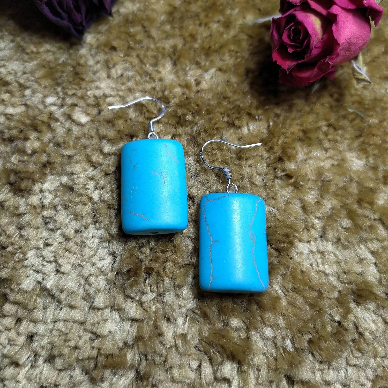 Turquoise and Sterling Silver 925, Beautiful Earrings Handmade with Love, an Exclusive Product, Valentine Day Gift Idea.